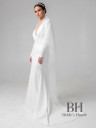 Long veil with hand embroidery