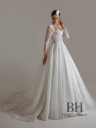 Wedding dress with corset and sleeves "Adel"