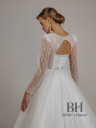 Wedding dress with corset and sleeves "Adel"