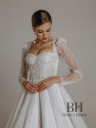 Wedding dress with corset and sleeves "Adel"