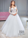 Lush wedding dress with sleeves "Anastasia"