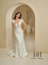 Mermaid wedding dress with feathers "Candy"