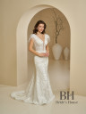 Mermaid wedding dress with feathers "Candy"