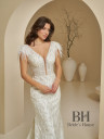 Mermaid wedding dress with feathers "Candy"