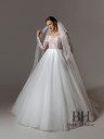 Puffed wedding dress without a train "Crystal"