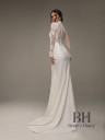 Mermaid wedding dress with a closed top "Diana"