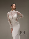 Mermaid wedding dress with a closed top "Diana"