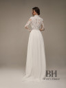Chiffon wedding dress with sleeves "Grace"