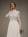 Chiffon wedding dress with sleeves "Grace"