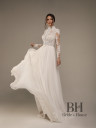 Chiffon wedding dress with sleeves "Grace"