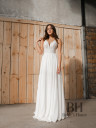 Wedding dress with chiffon skirt "Ines"