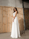 Wedding dress with chiffon skirt "Ines"