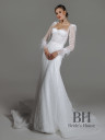 Mermaid wedding dress with sleeves "Lilia"