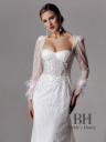 Mermaid wedding dress with sleeves "Lilia"