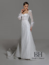 Mermaid wedding dress with sleeves "Lilia"
