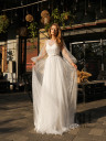 Wedding dress with a removable cape "Melody"