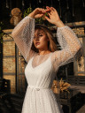 Wedding dress with a removable cape "Melody"