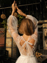 Wedding dress with a removable cape "Melody"