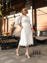 Lace midi wedding dress "Mila"