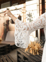 Lace midi wedding dress "Mila"