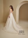 Wedding dress with corset and slit "Pamela"