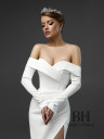 Minimalist dress with detachable sleeves "Tiffani"