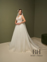 Wedding dress with lace belt "Ines"