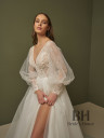 Wedding dress in nude color "Ingrid"
