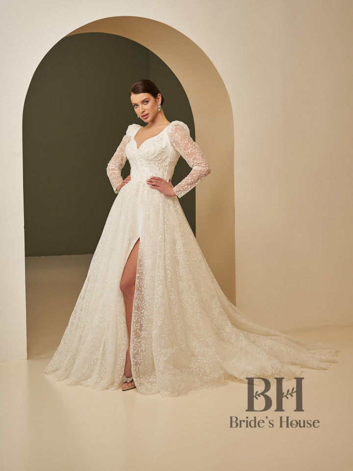 Dress with corset and long sleeves "Ksenia"