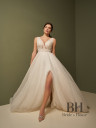 A-line dress with slit on skirt "Marisel"