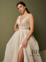 A-line dress with slit on skirt "Marisel"