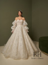 Lush wedding dress with open top "Monako"