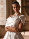Mikado wedding dress with train “Cameron”