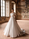 Mikado wedding dress with train “Cameron”