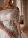 Wedding dress with a draped cape “Chloe”