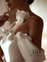 Dress embroidered with crystals with a detachable train “Elegant”