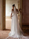 Chiffon wedding dress with train “Irys”