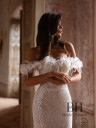 Wedding dress with a translucent skirt “Raquel”