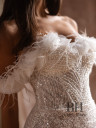 Wedding dress with a translucent skirt “Raquel”