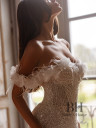 Wedding dress with a translucent skirt “Raquel”