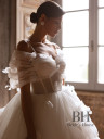 Lush wedding dress with corrugation “Sacura”