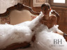 Lush wedding dress with corrugation “Sacura”