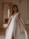 Wedding dress with draped corset “Sunshine”