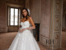 Stylish wedding dress decorated with 3D flowers "Valentino"