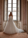 Stylish wedding dress decorated with 3D flowers "Valentino"